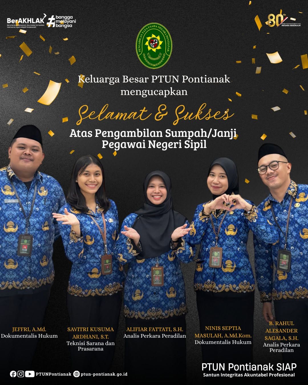 Atas Pengambilan Sumpah/Janji Pegawai Negeri Sipil